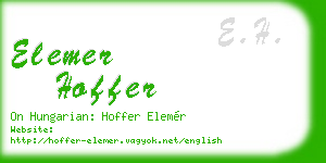 elemer hoffer business card